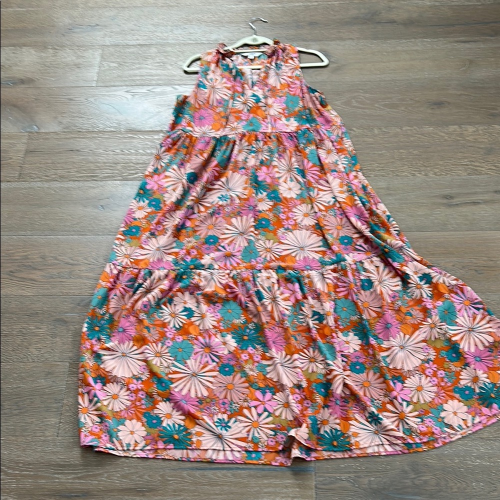 BB Dakota Floral Maxi Dress - Pink, Orange, Blue